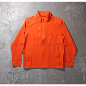 New Graham Luxe Full Zip Golf Workwear Jacket Safety Orange Medium Mens 5158